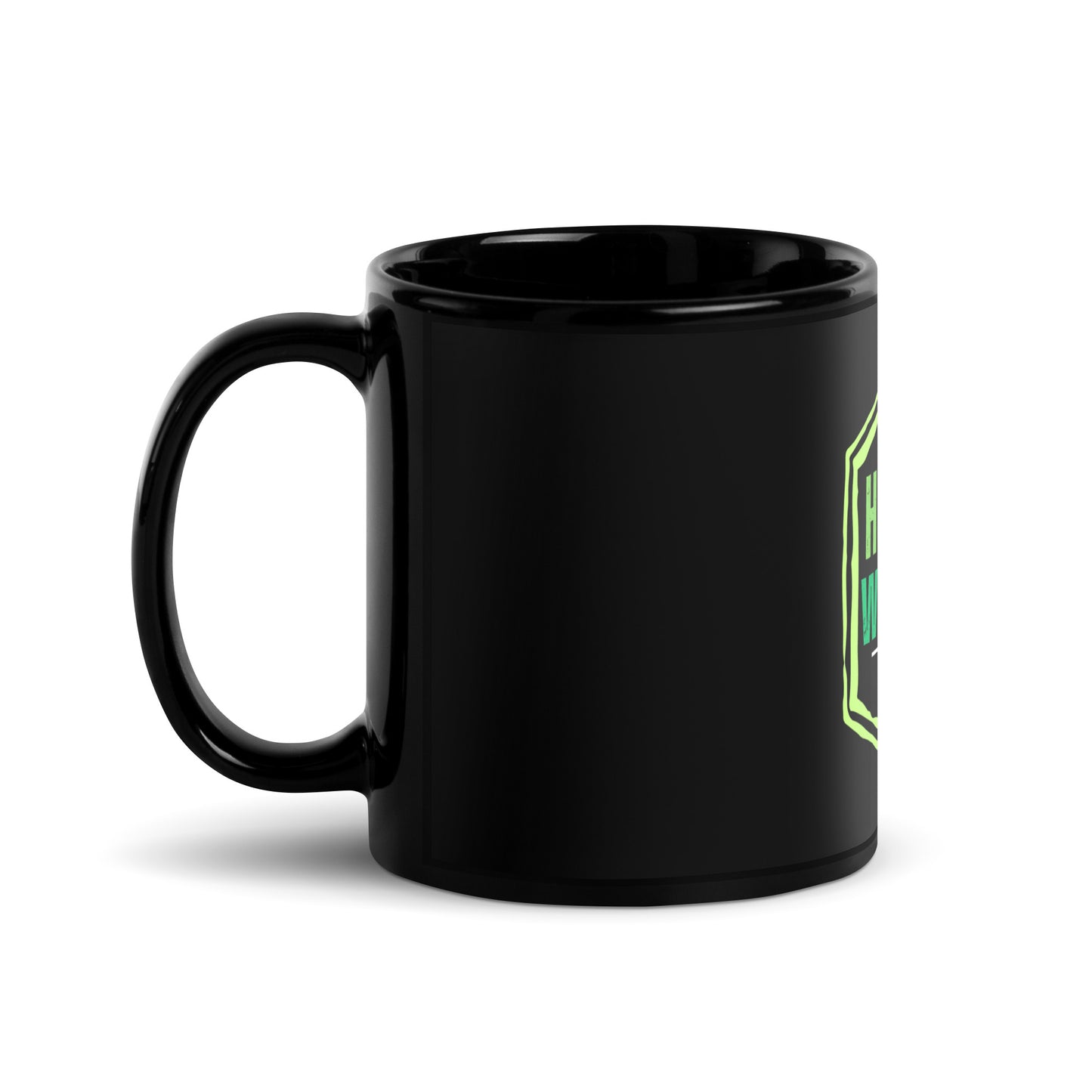 I Hustle With God Nathanal Hemp Black Glossy Mug
