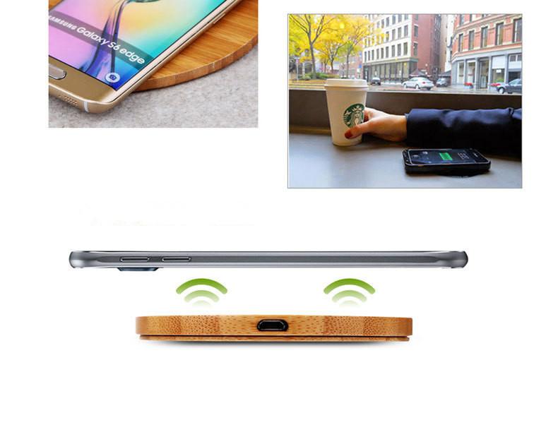 Wood Bamboo Qi Wireless Charger