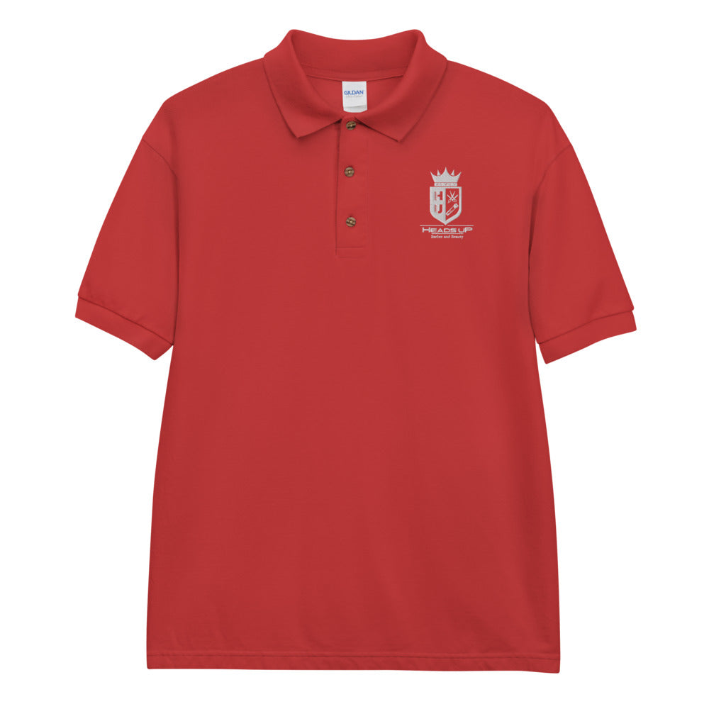 Heads Up Shield Embroidered Polo Shirt