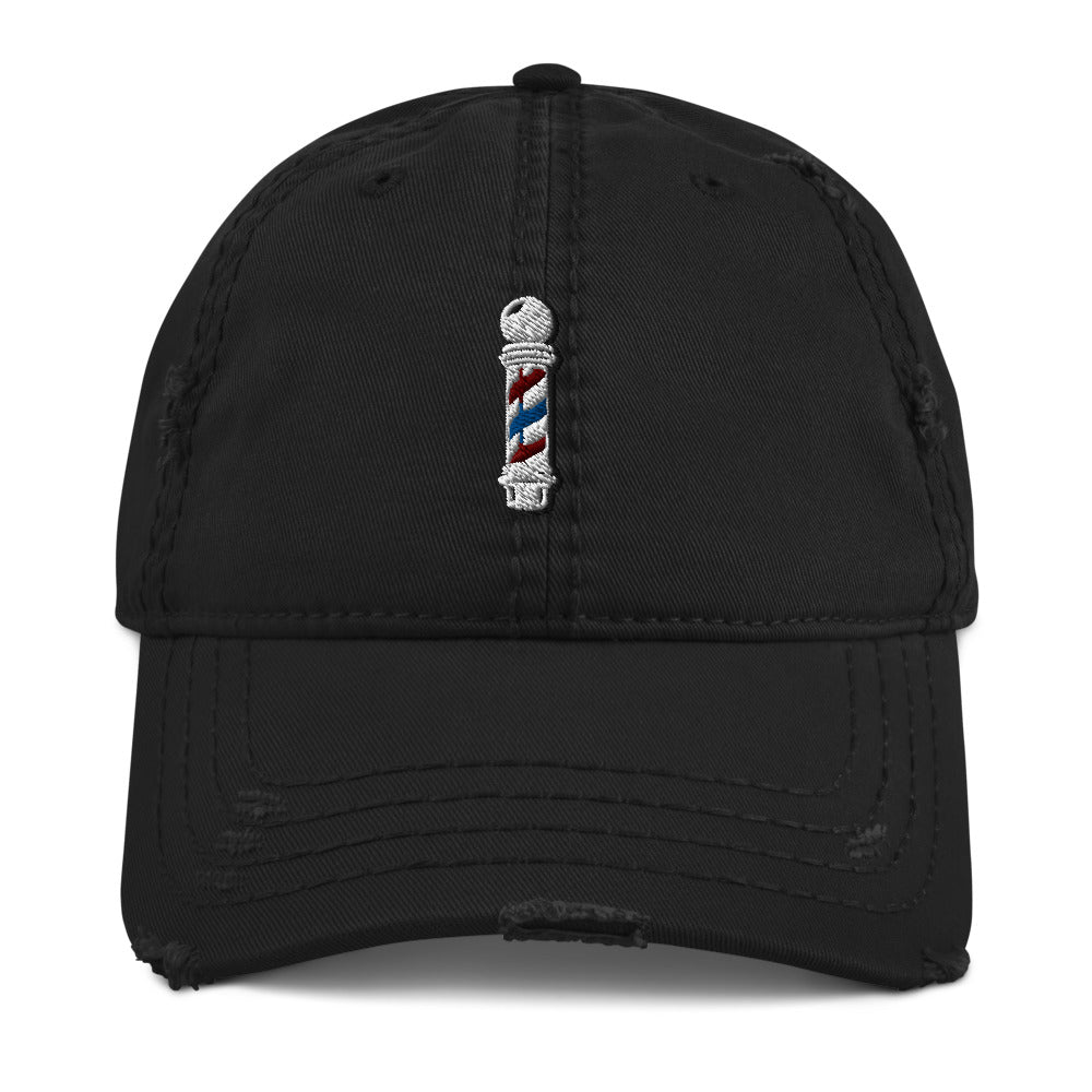 Barber Pole Distressed Dad Hat