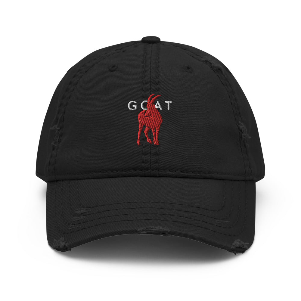 GOAT Distressed Dad Hat