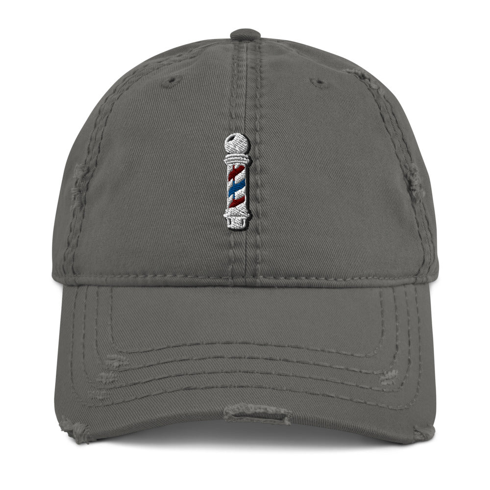 Barber Pole Distressed Dad Hat