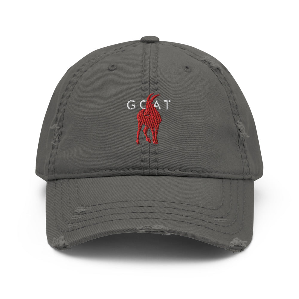 GOAT Distressed Dad Hat