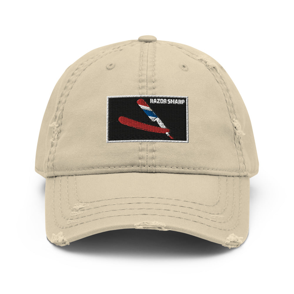 Razor Sharp Distressed Dad Hat