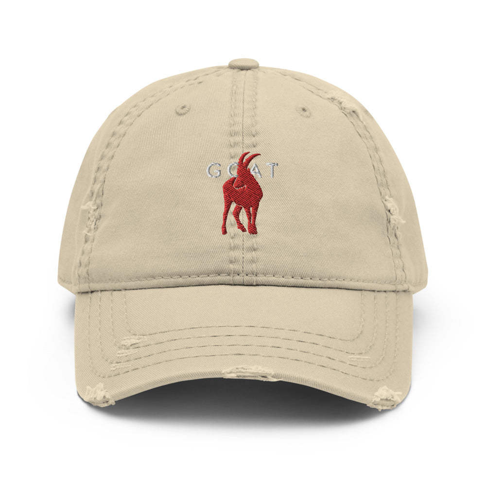 GOAT Distressed Dad Hat
