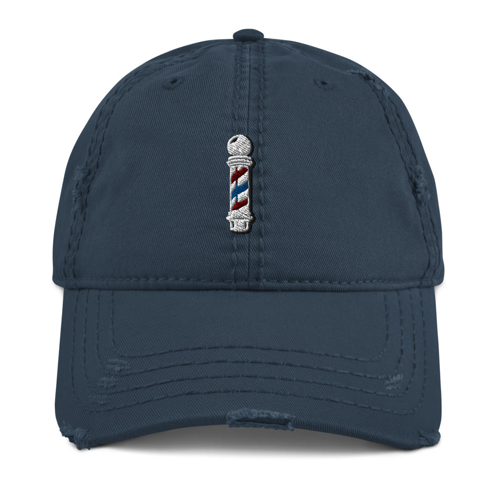 Barber Pole Distressed Dad Hat