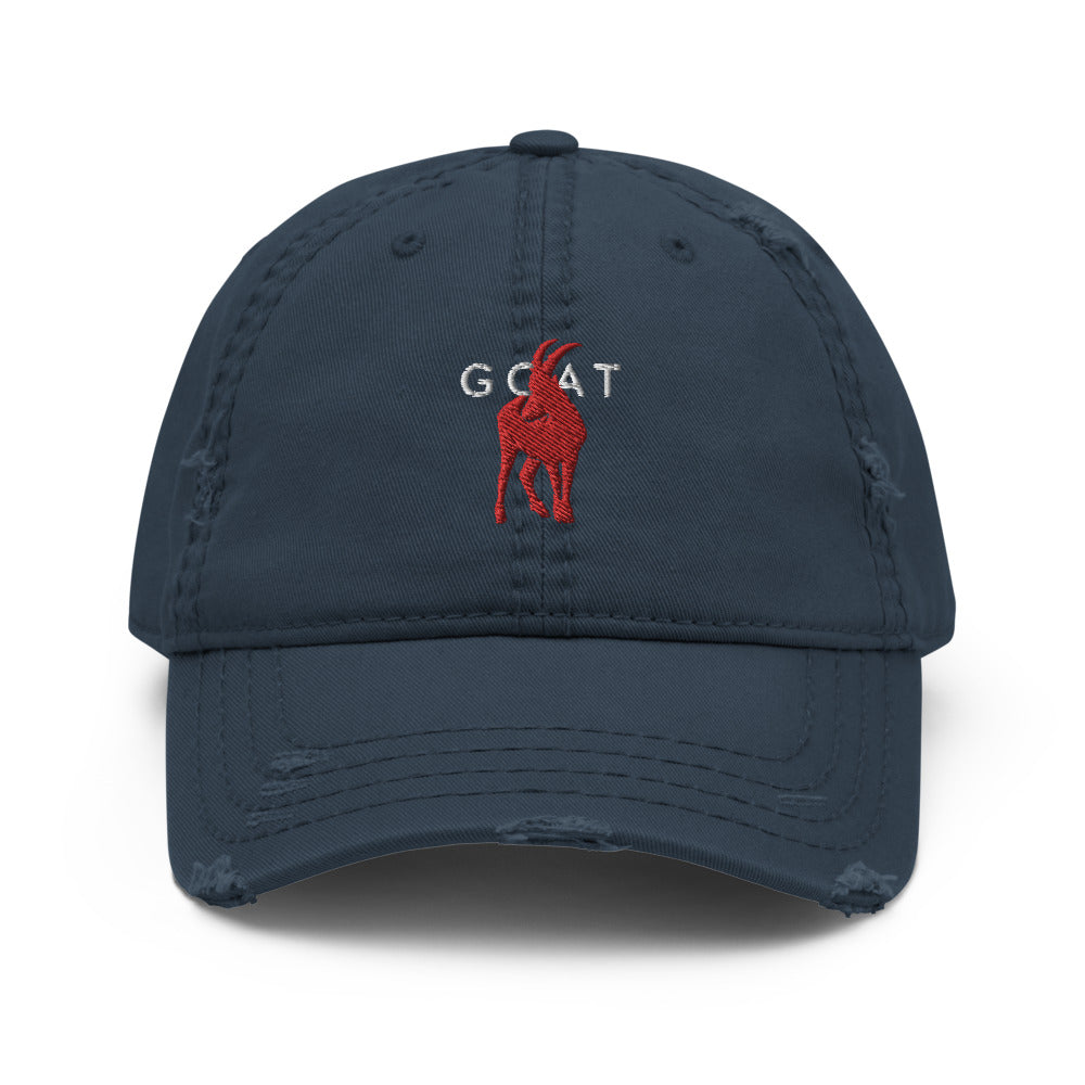 GOAT Distressed Dad Hat