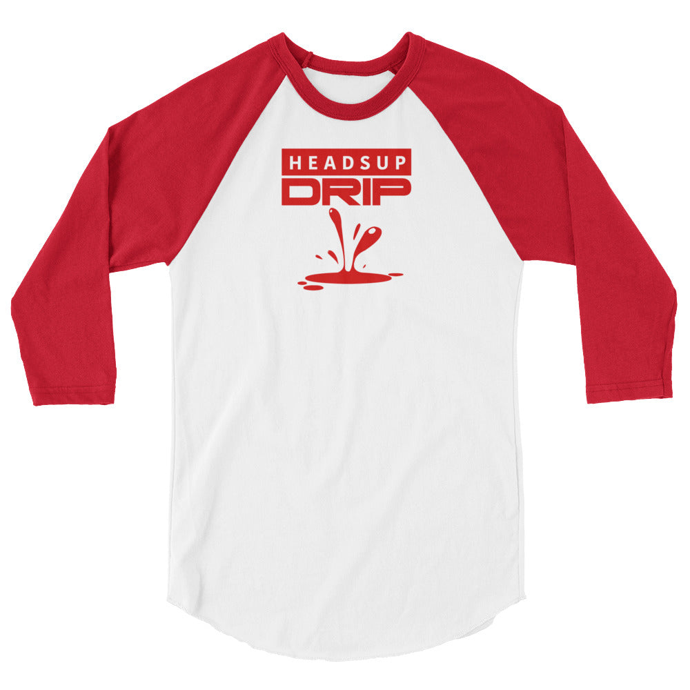 Heads Up Drip 3/4 sleeve raglan shirt