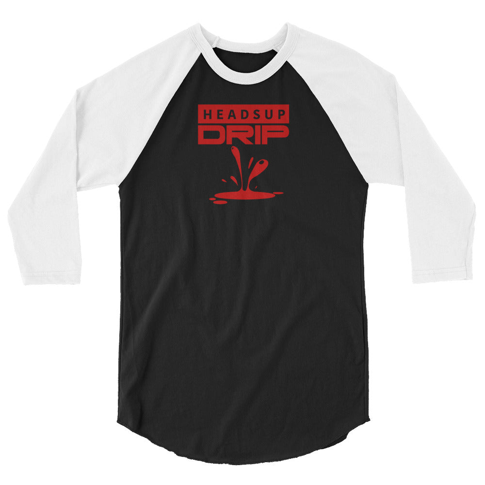 Heads Up Drip 3/4 sleeve raglan shirt