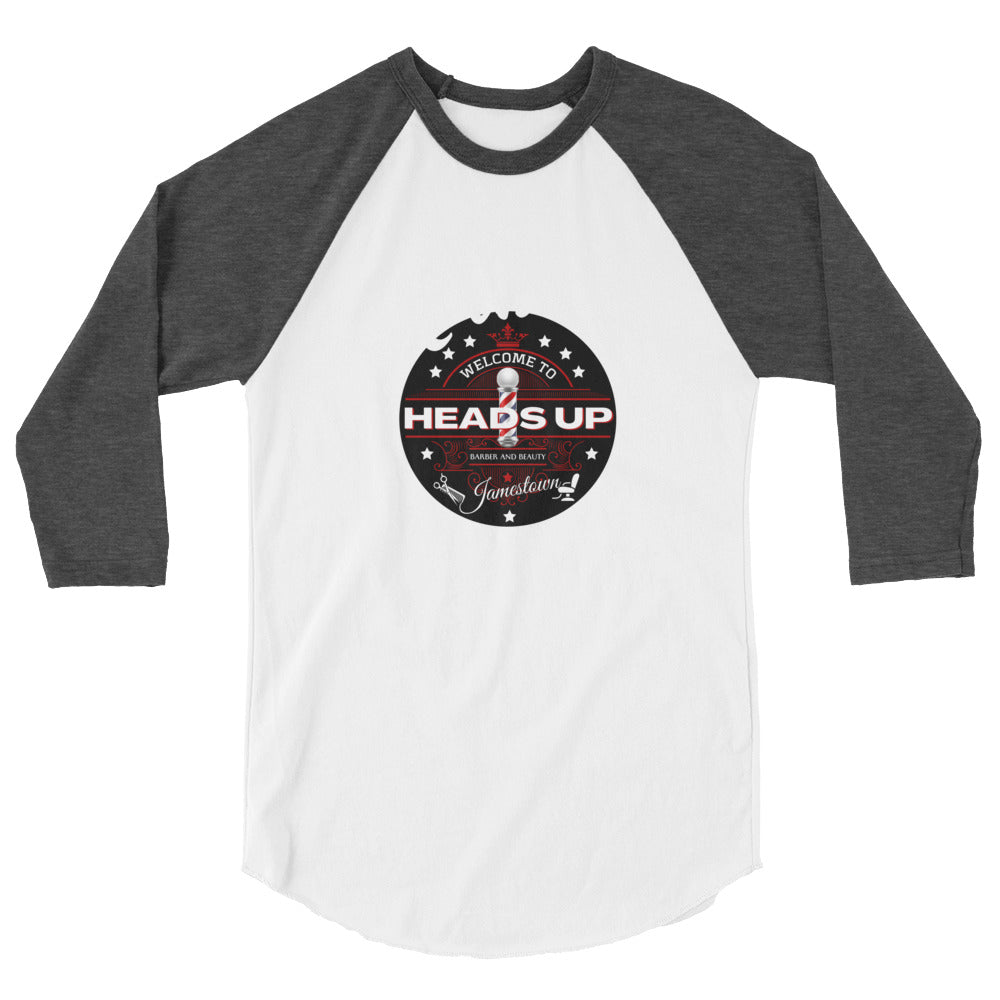Rabia Heads Up Jamestown 3/4 sleeve raglan shirt