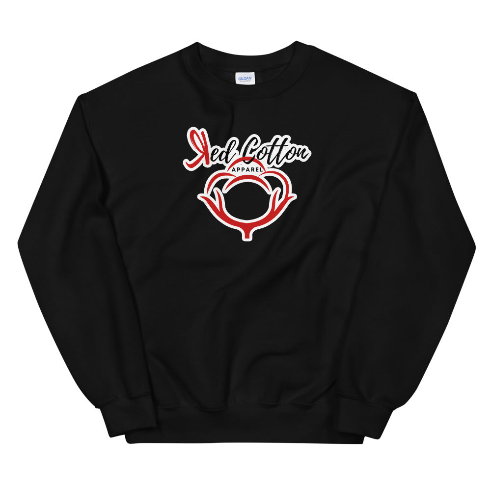 Red Cotton Unisex Sweatshirt