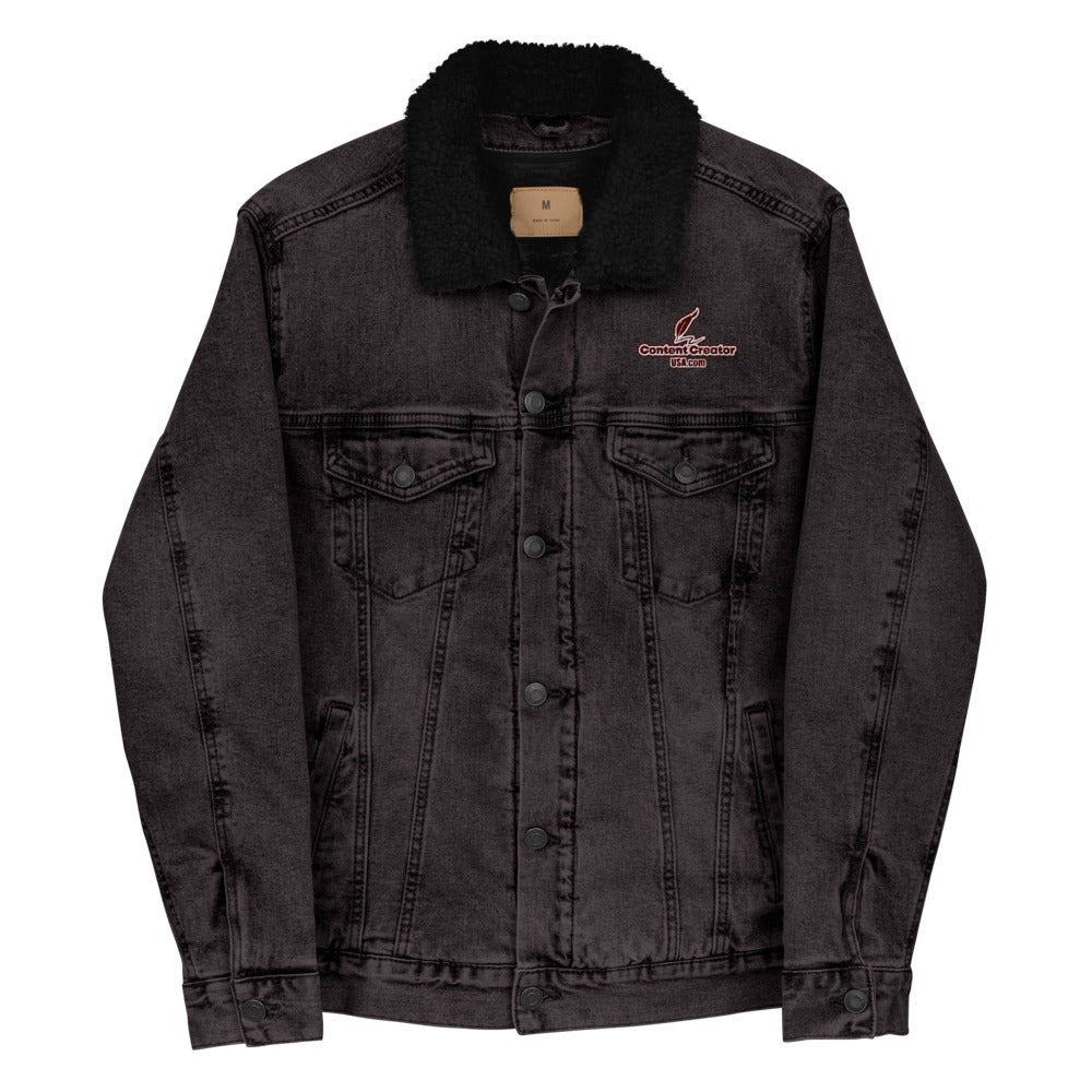 Content Creator Unisex denim sherpa jacket