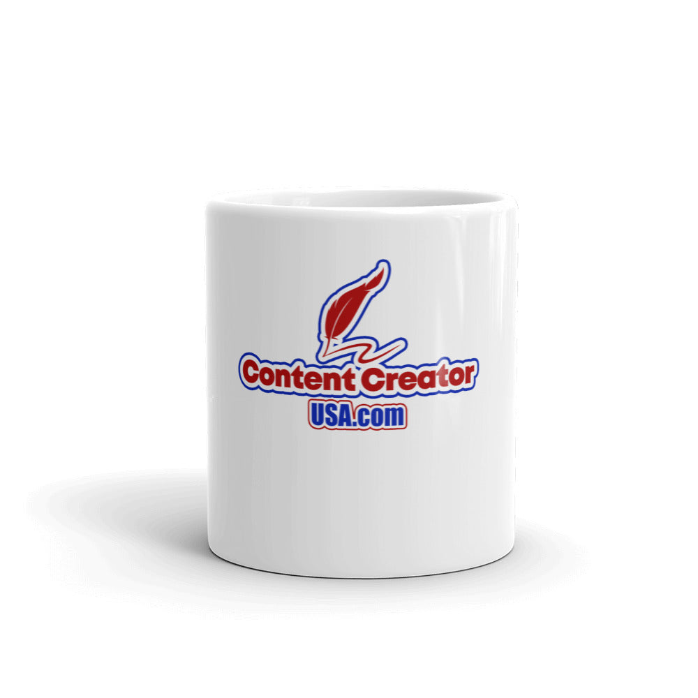 Content Creator White glossy mug