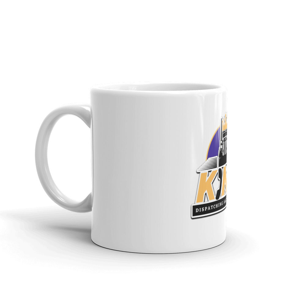 King Dispatch White glossy mug