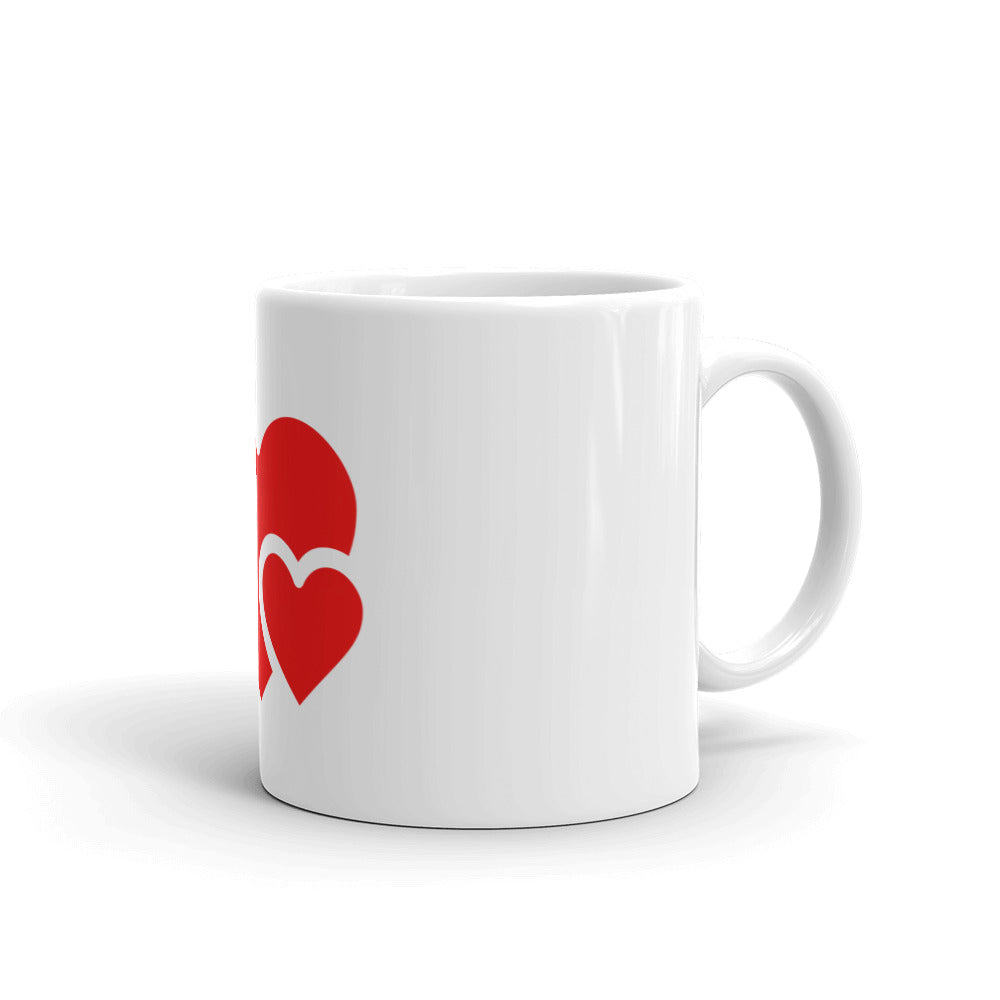 Chloee and Bryce White glossy mug