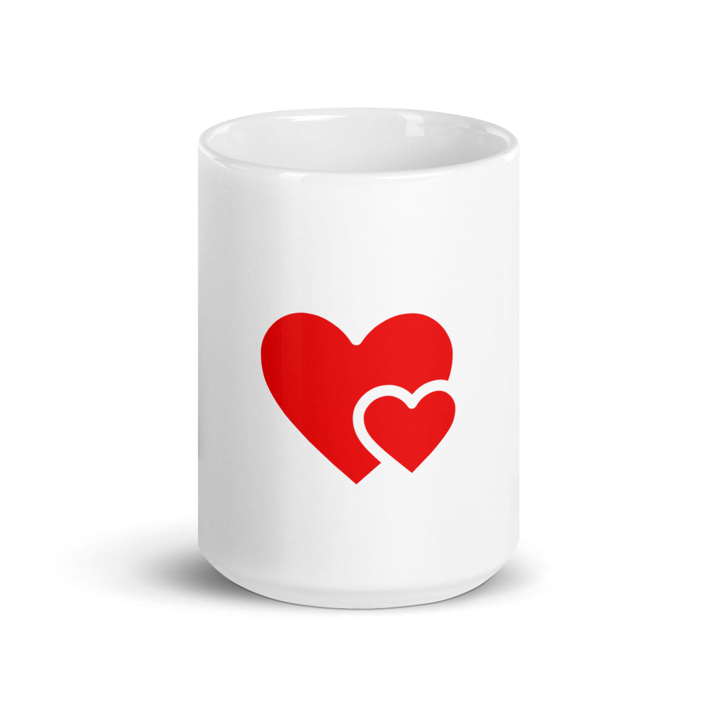 Chloee and Bryce White glossy mug