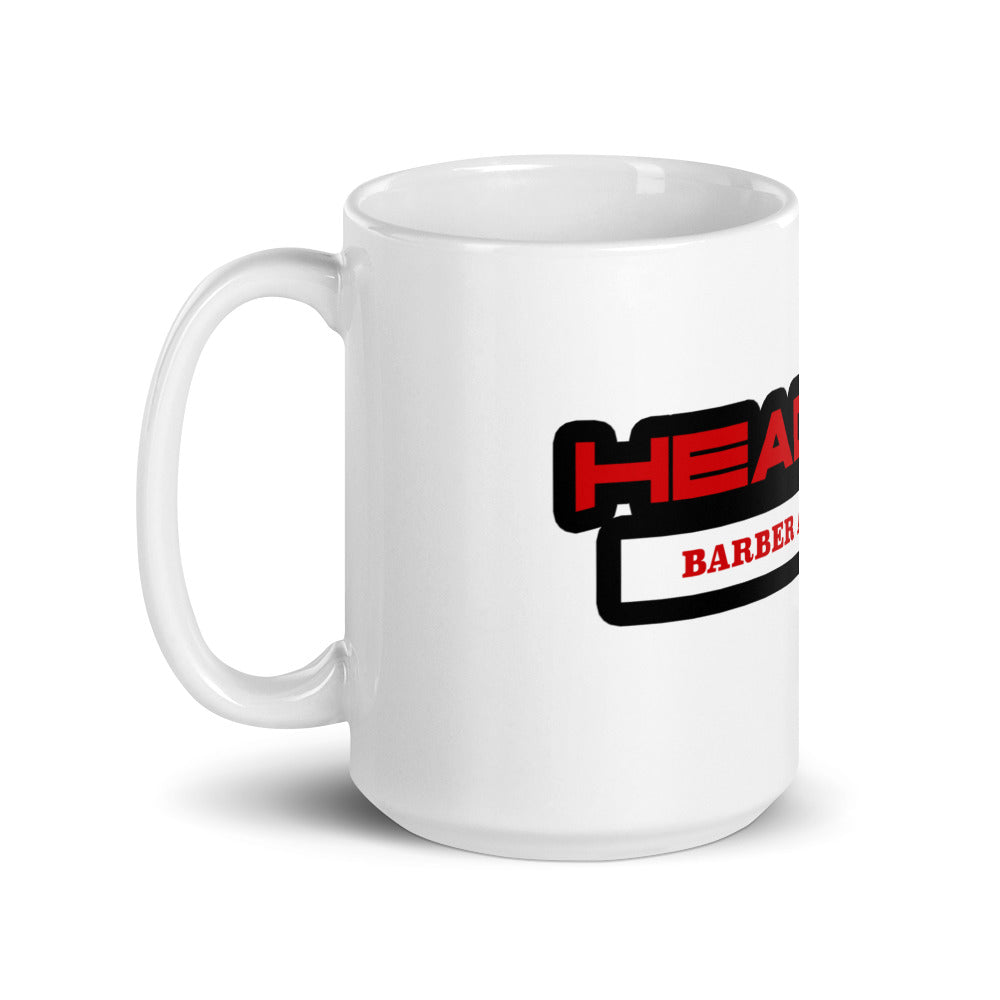 Heads Up White glossy mug