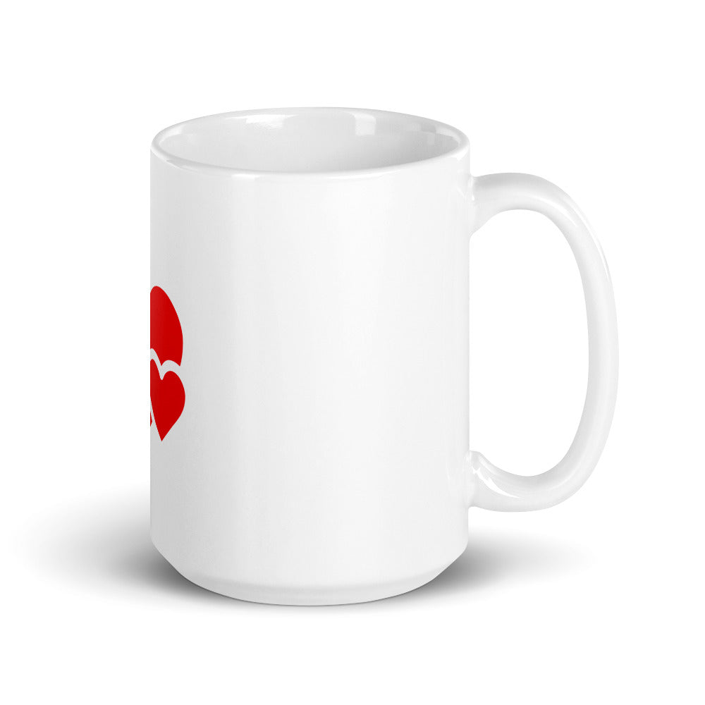Chloee and Bryce White glossy mug