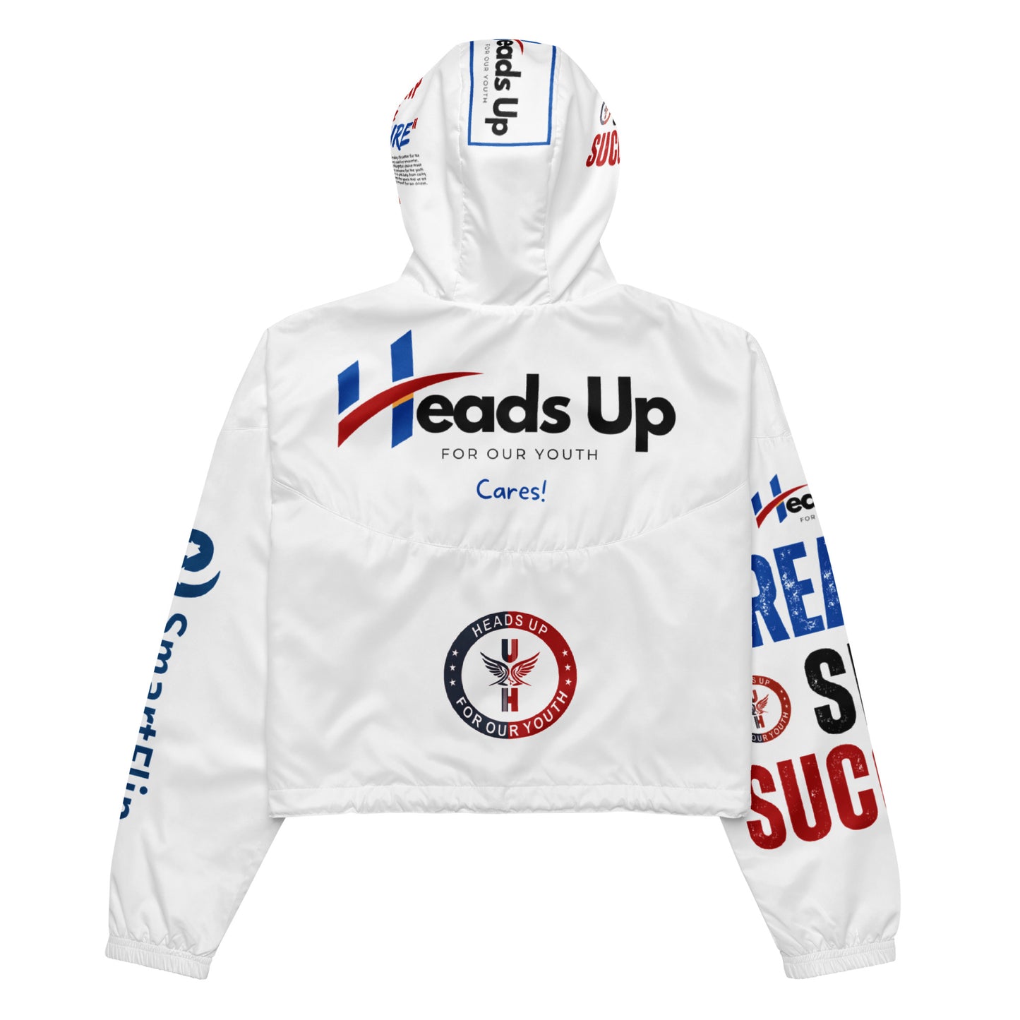 Heads Up For Our Youth All over Women’s cropped windbreaker