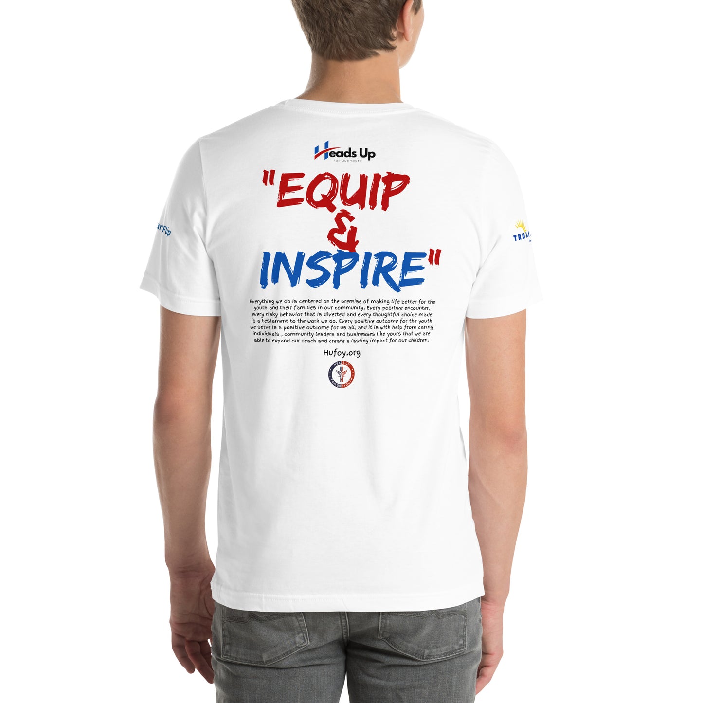 Heads Up For Our Youth Equip and Inspire Unisex t-shirt