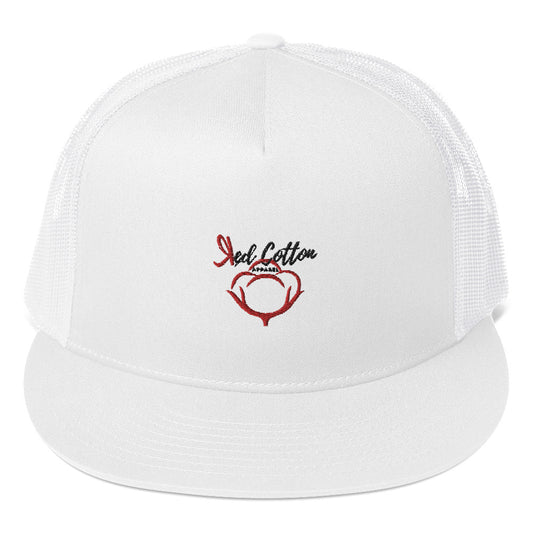 Red Cotton Trucker Cap