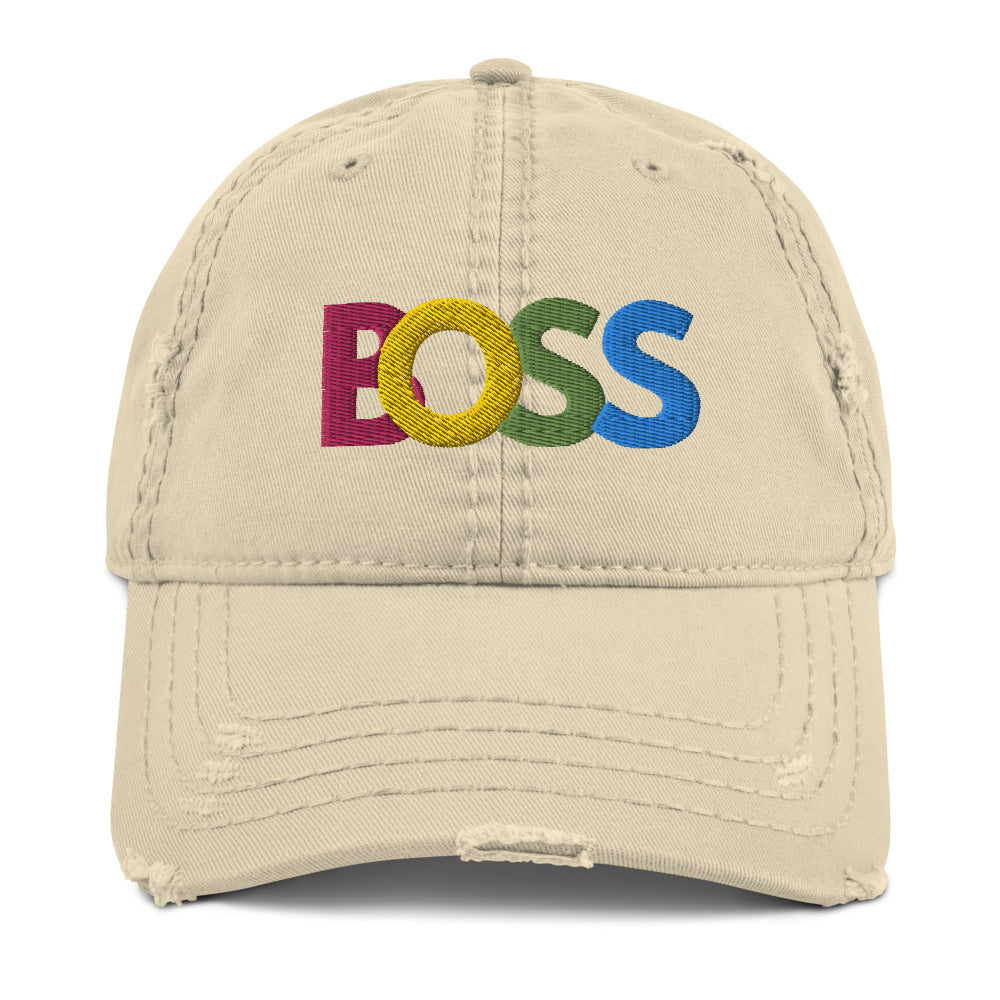 BOSS Distressed Dad Hat by Legend Shaw