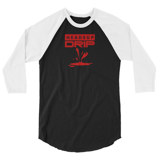 Heads Up Drip 3/4 sleeve raglan shirt