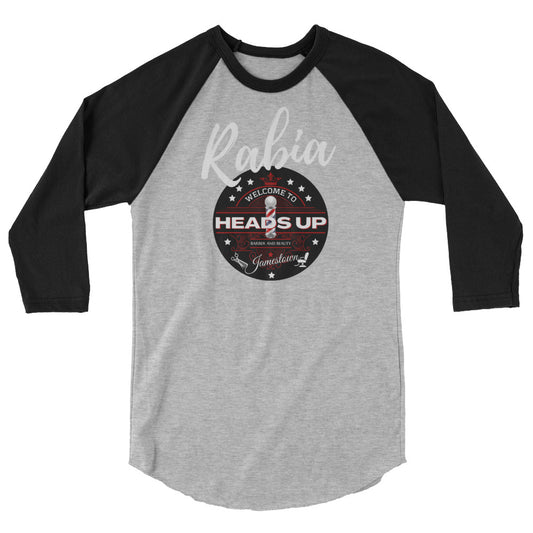 Rabia  Heads Up Jamestown 3/4 sleeve raglan shirt