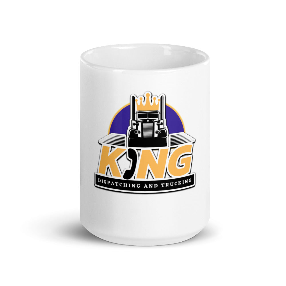 King Dispatch White glossy mug